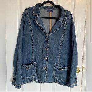 Penningtons Blazer Style Button Up Jean Jacket